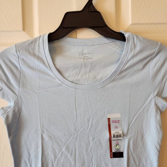 No Boundaries Scoop Neck Tee Size M Freshwater Blue - Picture 3 of 8